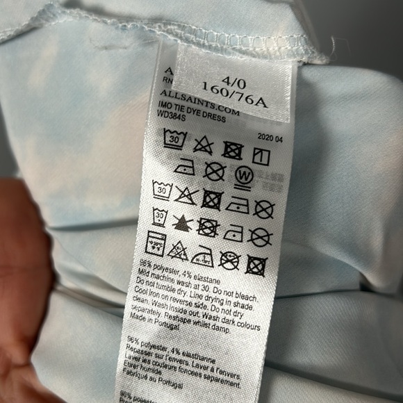 All Saints Women’s Cloud Tie-Dye Print Long Slip Dress Size: UK 4, US 0 - Picture 7 of 11